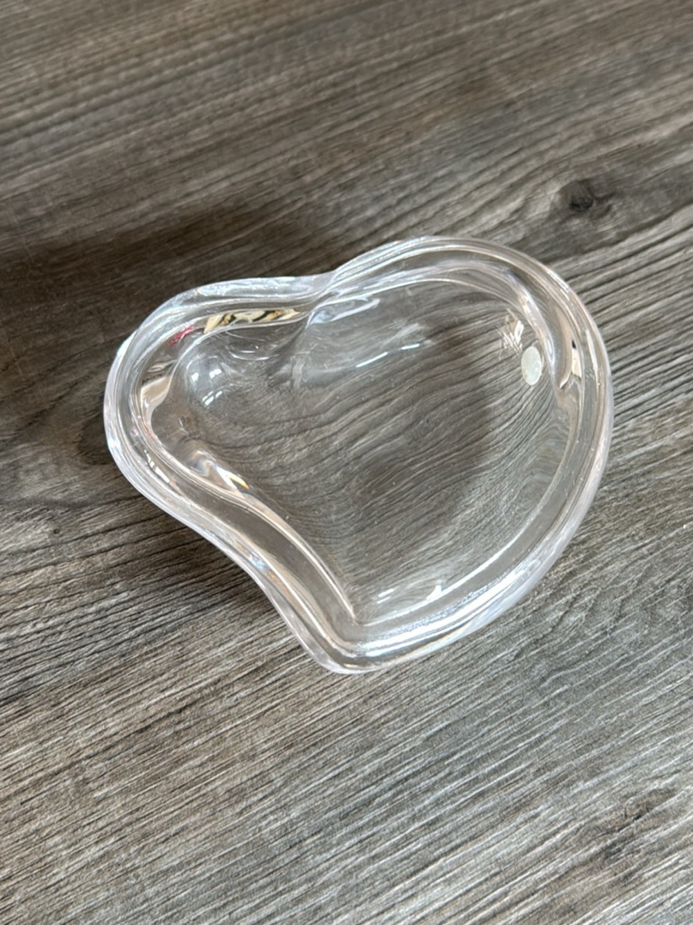 Tiffany & Co. Clear Glass Heart Dish